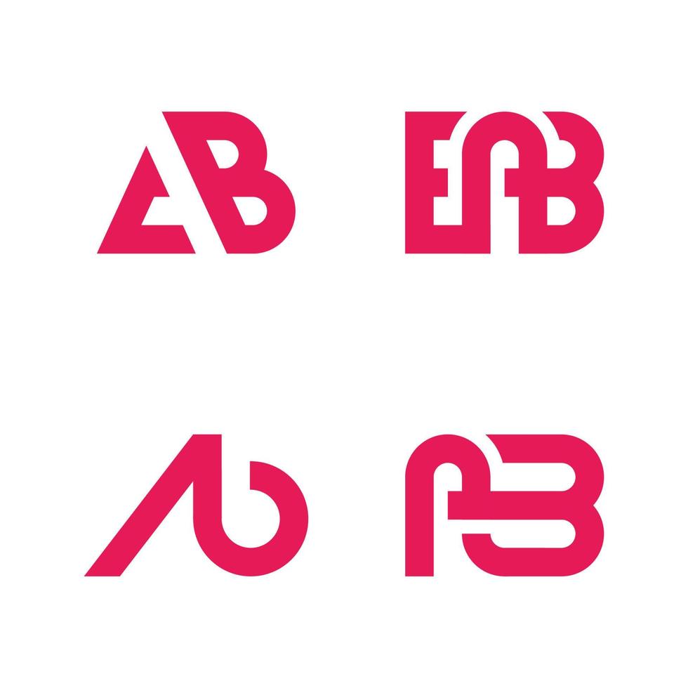 ab logotyp. vektor modern brev design begrepp