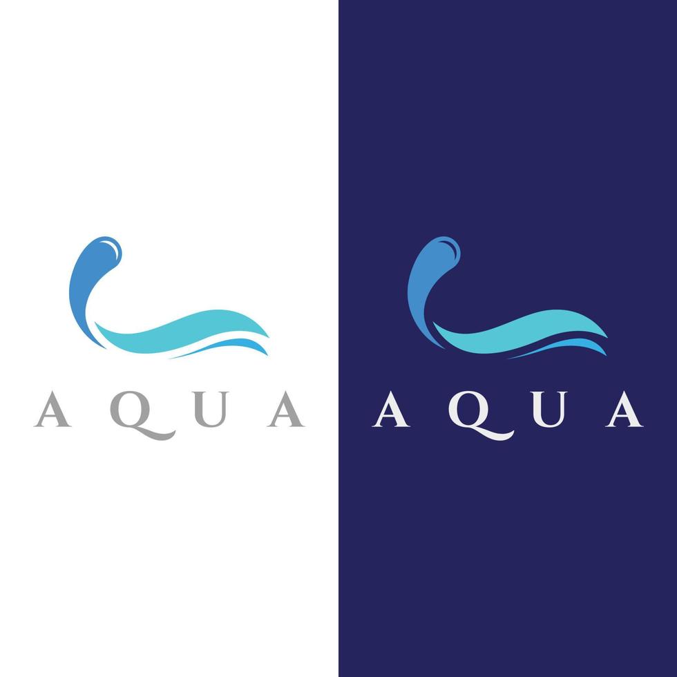 naturlig blå ren aqua vatten logotyp design.aqua abstrakt design med disposition.dricka eller mineral vatten tecken ikon. vektor