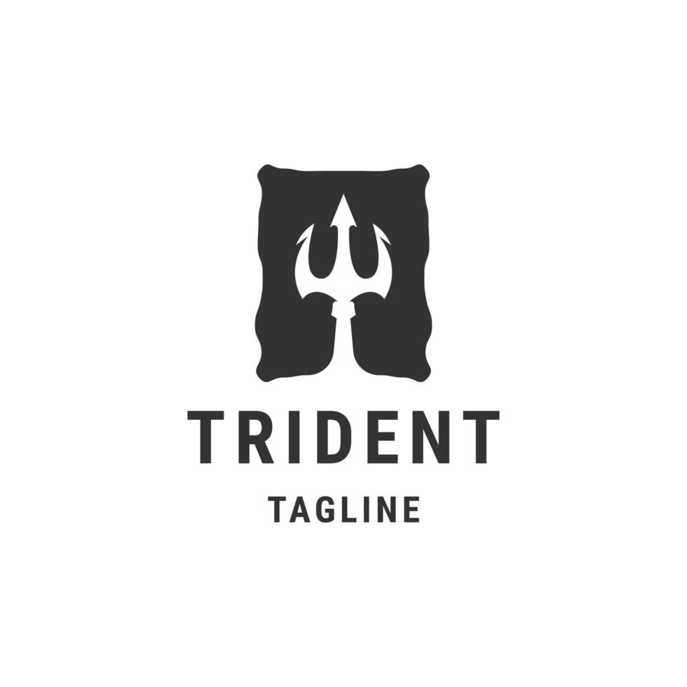 trident logotyp ikon designmall platt vektor