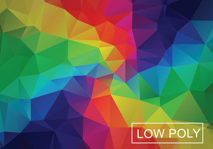 Rainbow Geometric Low Poly Style Illustration Vektor