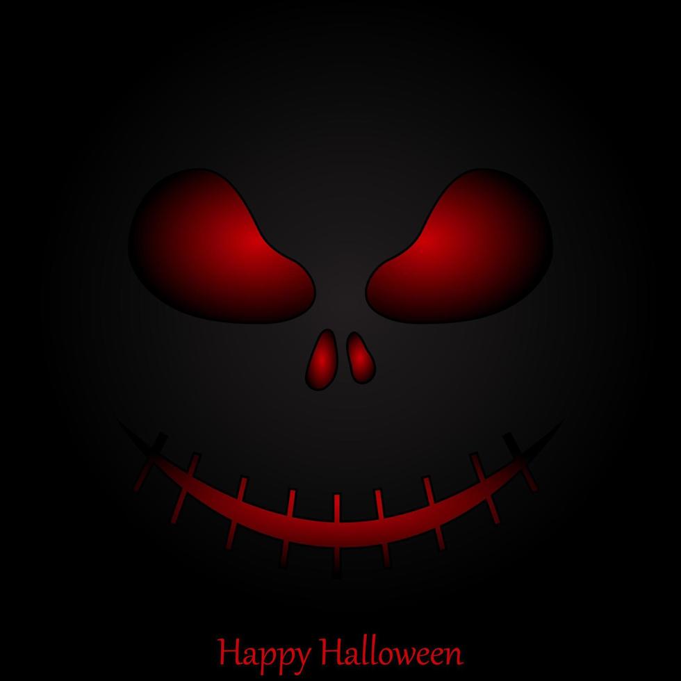 halloween mask bakgrund. skrämmande röd ögon. design för baner, affisch, bakgrund, vykort. vektor illustration