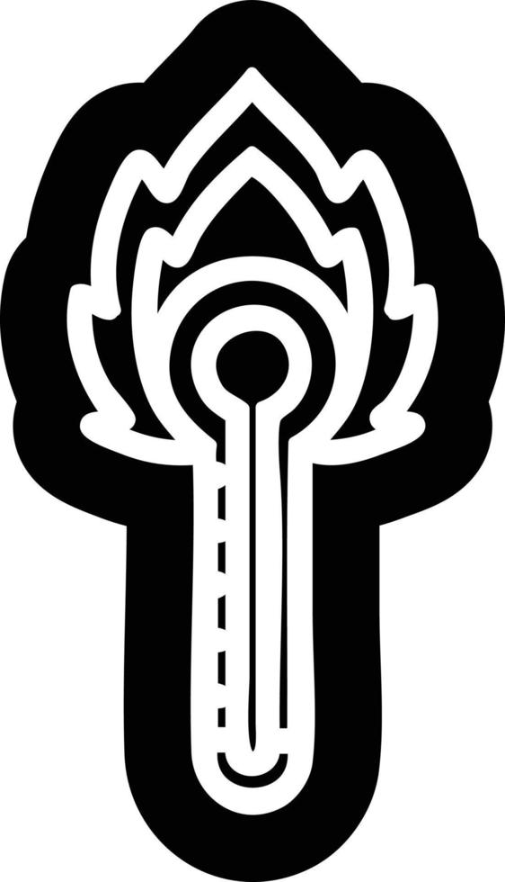 Flammenthermometer-Symbol vektor