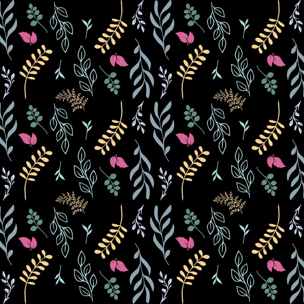 abstrakter Blatt- und Blumenbeschaffenheitsmuster-Designschablonenvektor. Blumenblumenmuster-Designvektor vektor