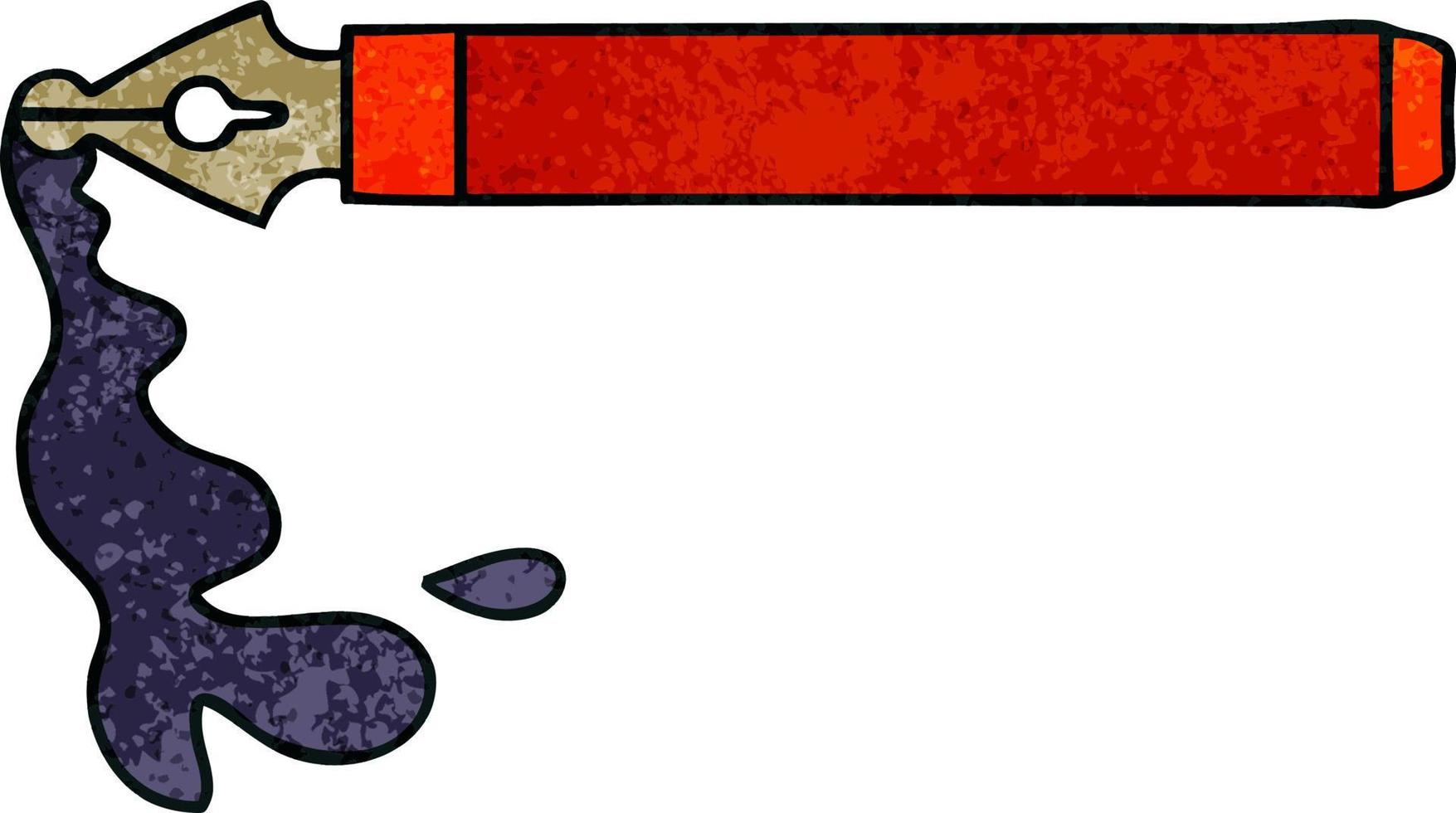 schrulliger handgezeichneter Cartoon-Tintenstift vektor