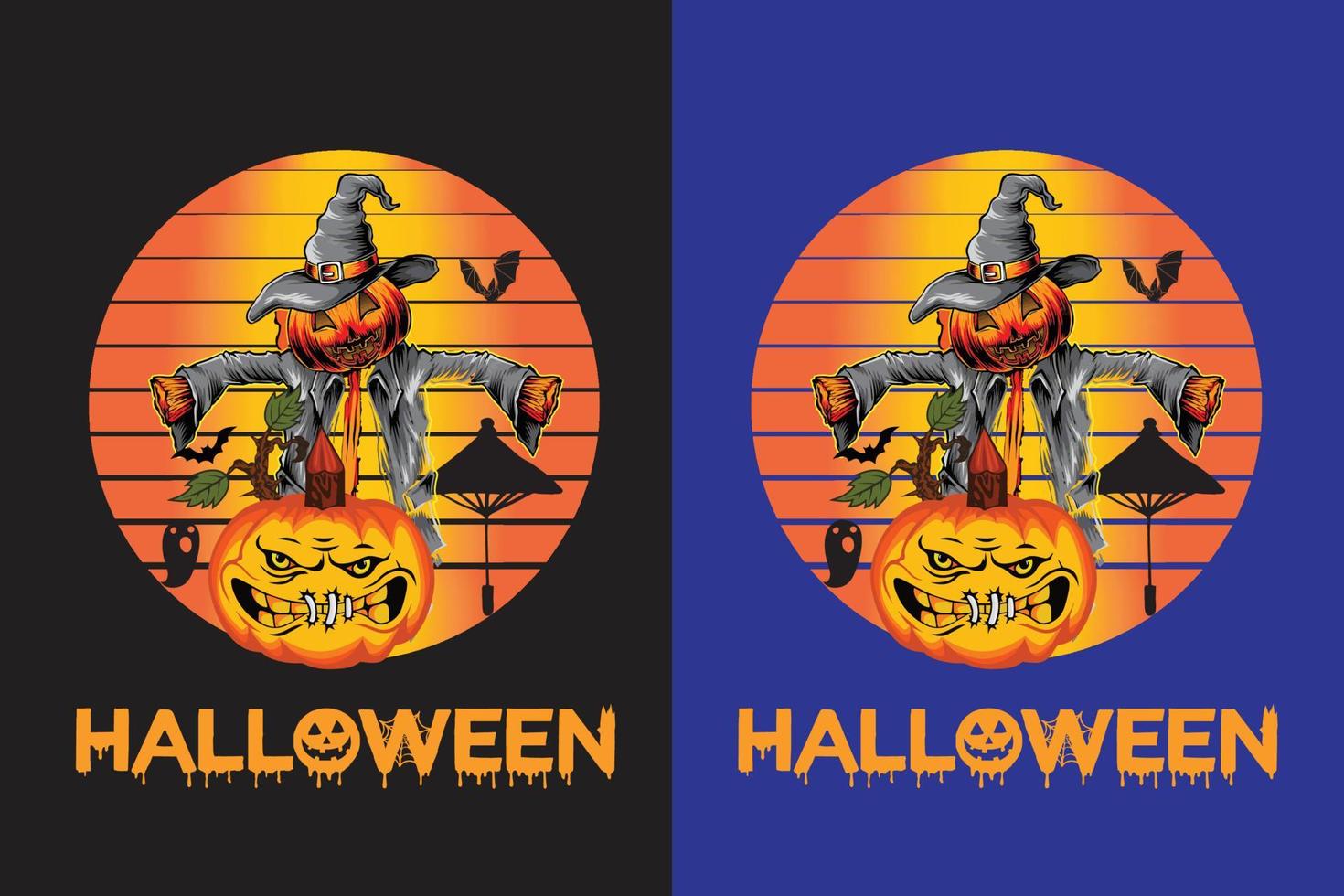 Halloween-T-Shirt-Design-Vorlage vektor