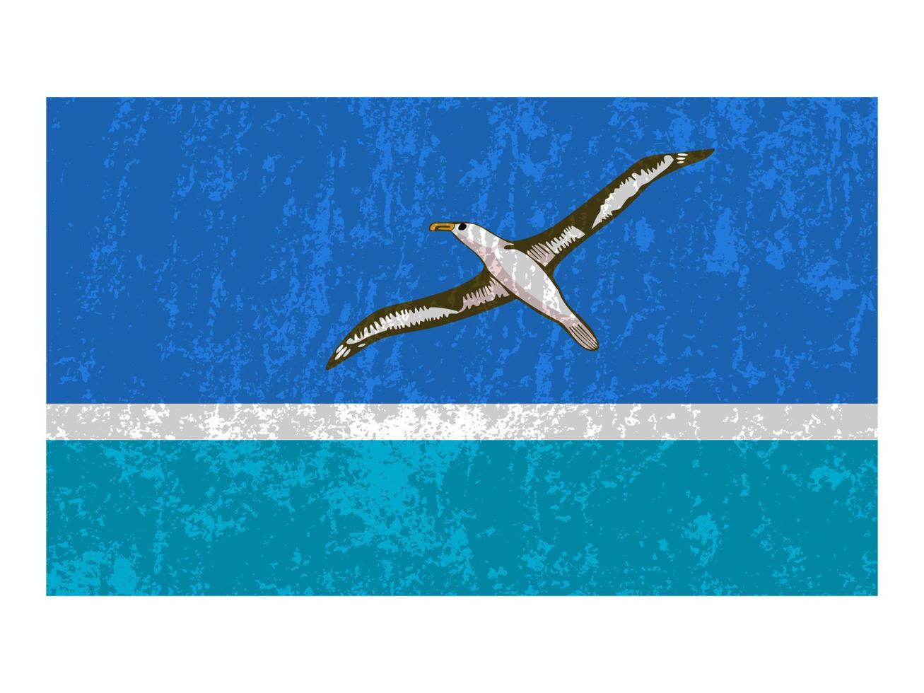 Midway-Atoll-Grunge-Flagge, offizielle Farben und Proportionen. Vektor-Illustration. vektor
