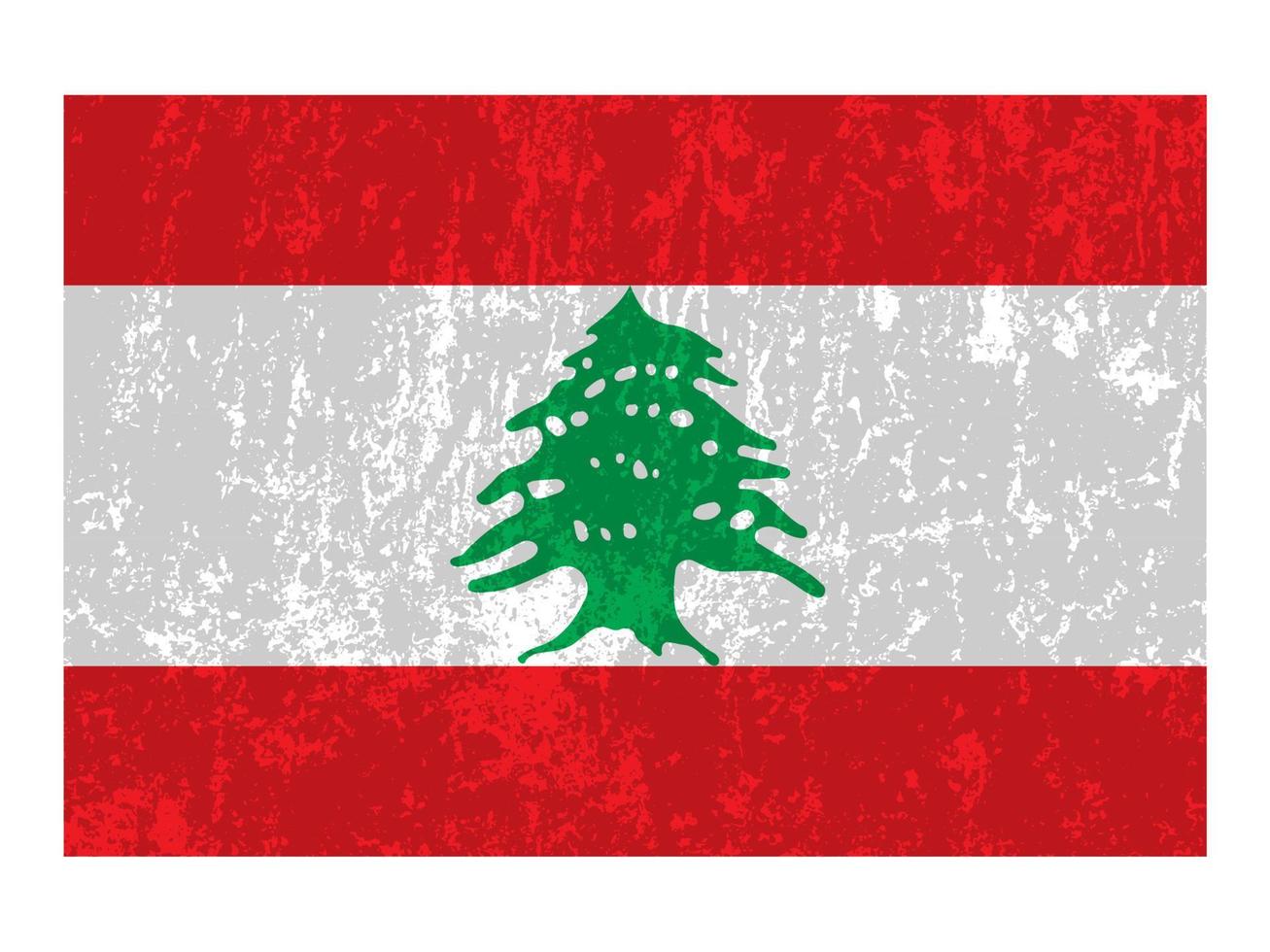 libanon grunge flagga, officiell färger och andel. vektor illustration.