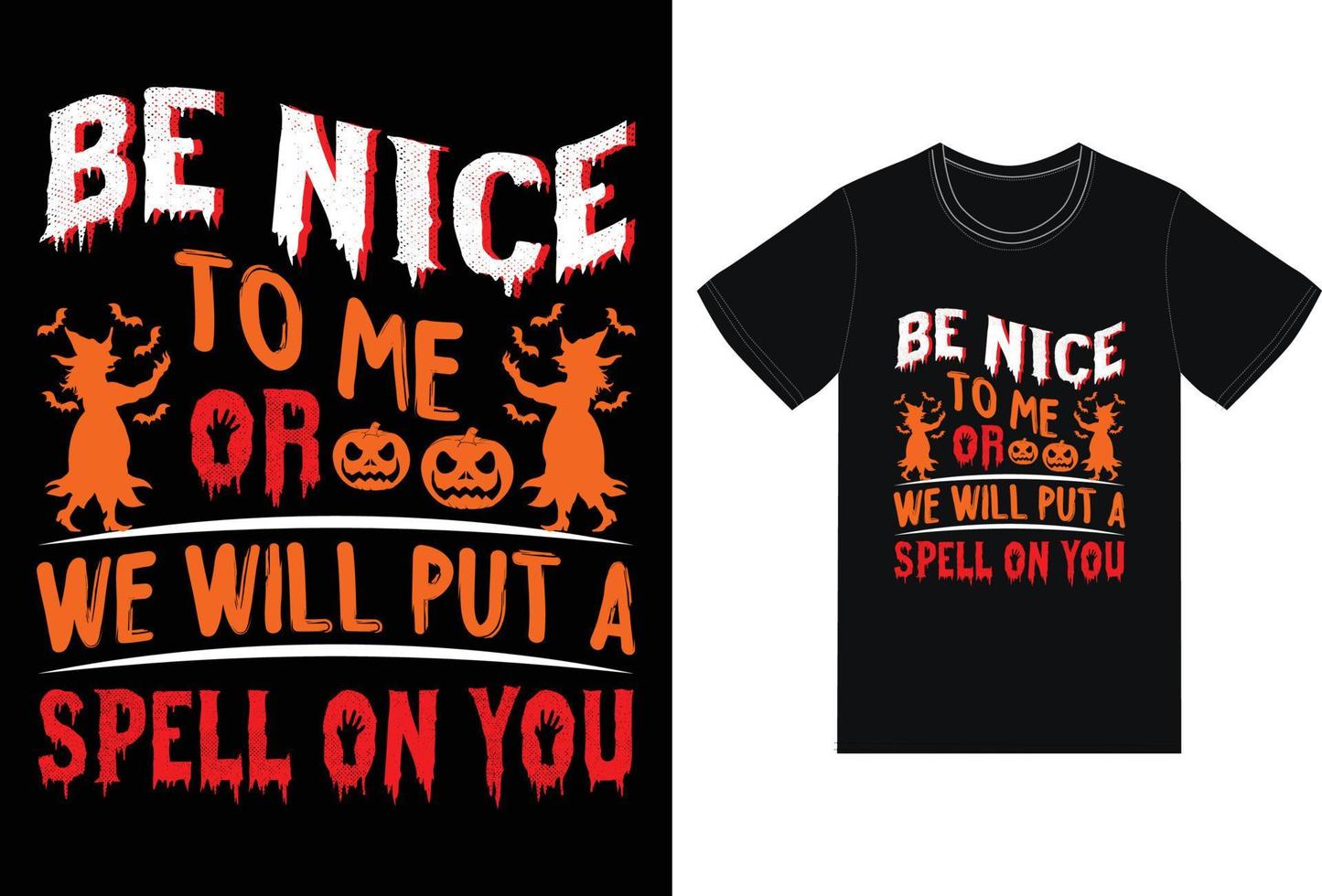 Halloween zitiert T-Shirt-Design für den Halloween-Tag vektor