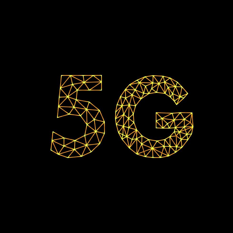 5g-Buchstaben-Logo-Design für Mode-, Schönheits- und Spa-Unternehmen. 5g-Buchstaben-Vektorsymbol. 5 g goldenes Logo vektor