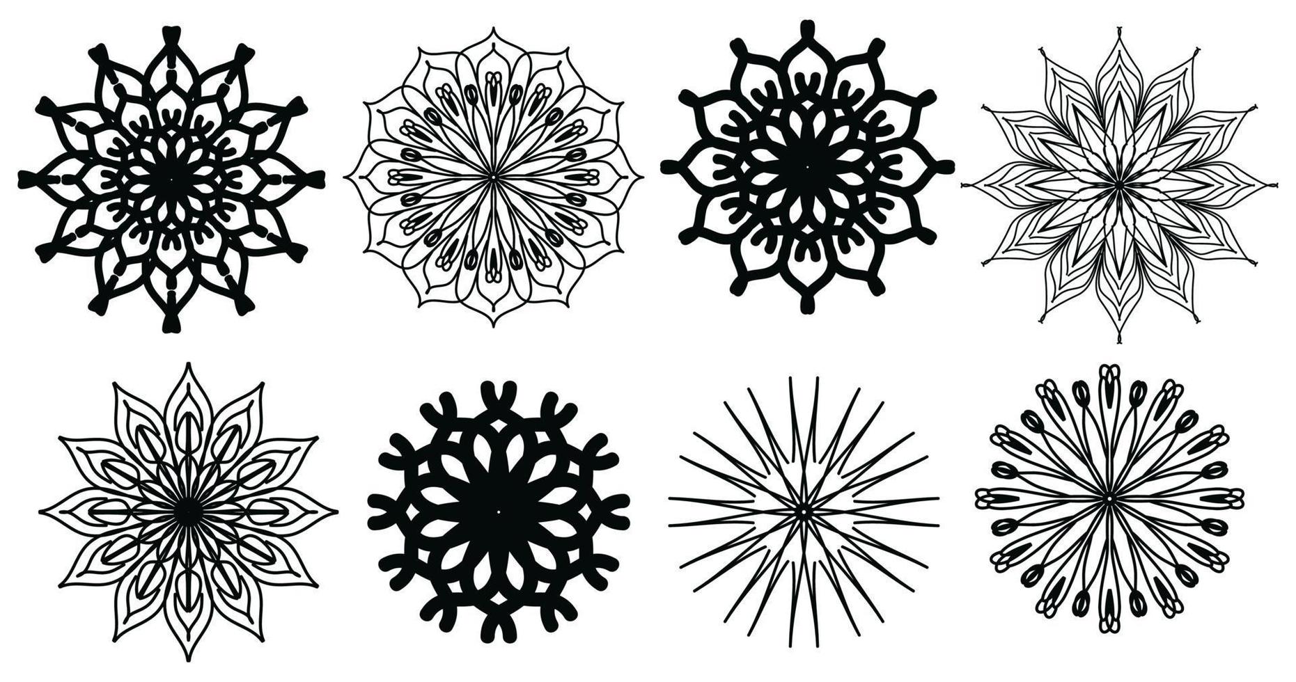 Set Mandala, Mandalas. vintage dekorative elemente. orientalisches Muster, Vektorillustration. islam, arabisch, indisch, türkisch, pakistan, chinesisch, osmanische motive vektor