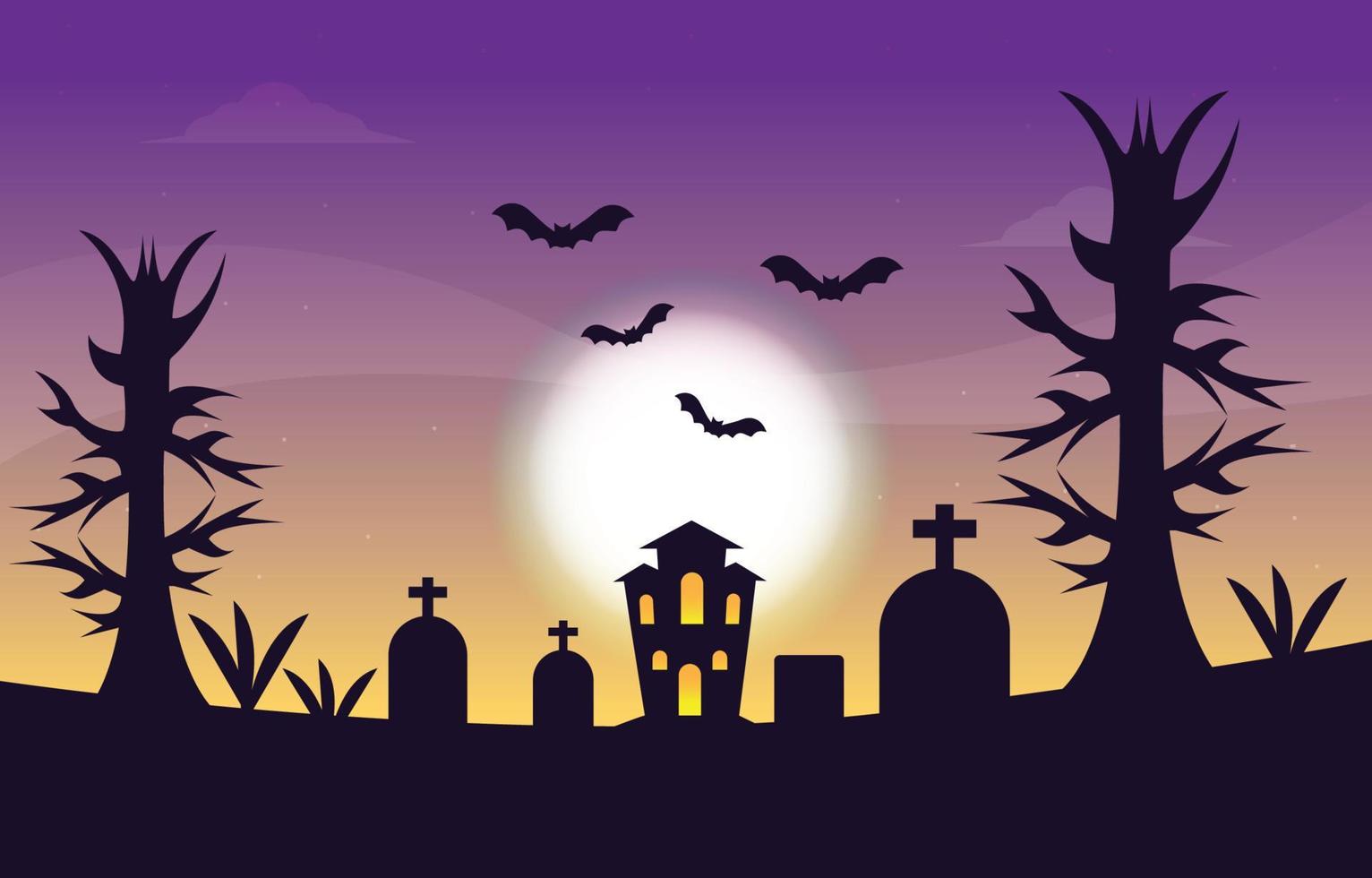 glückliches Halloween-Illustrationsvektor-Hintergrunddesign vektor