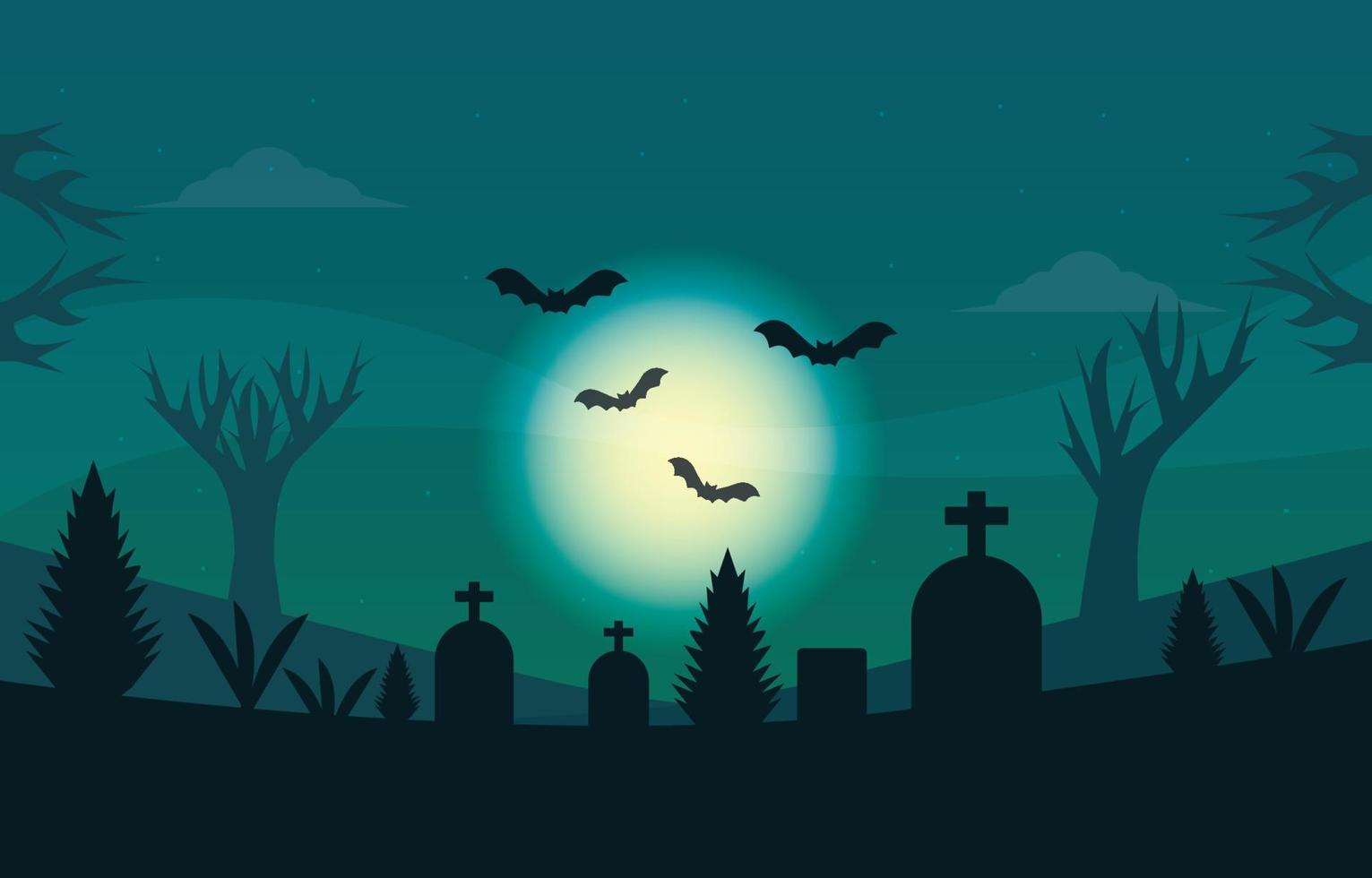 glückliches Halloween-Illustrationsvektor-Hintergrunddesign vektor