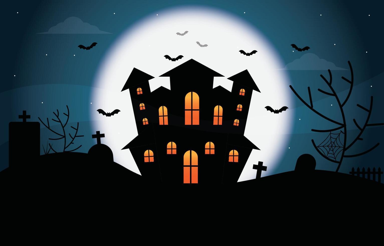 halloween hand gezeichnete illustration vektor hintergrunddesign