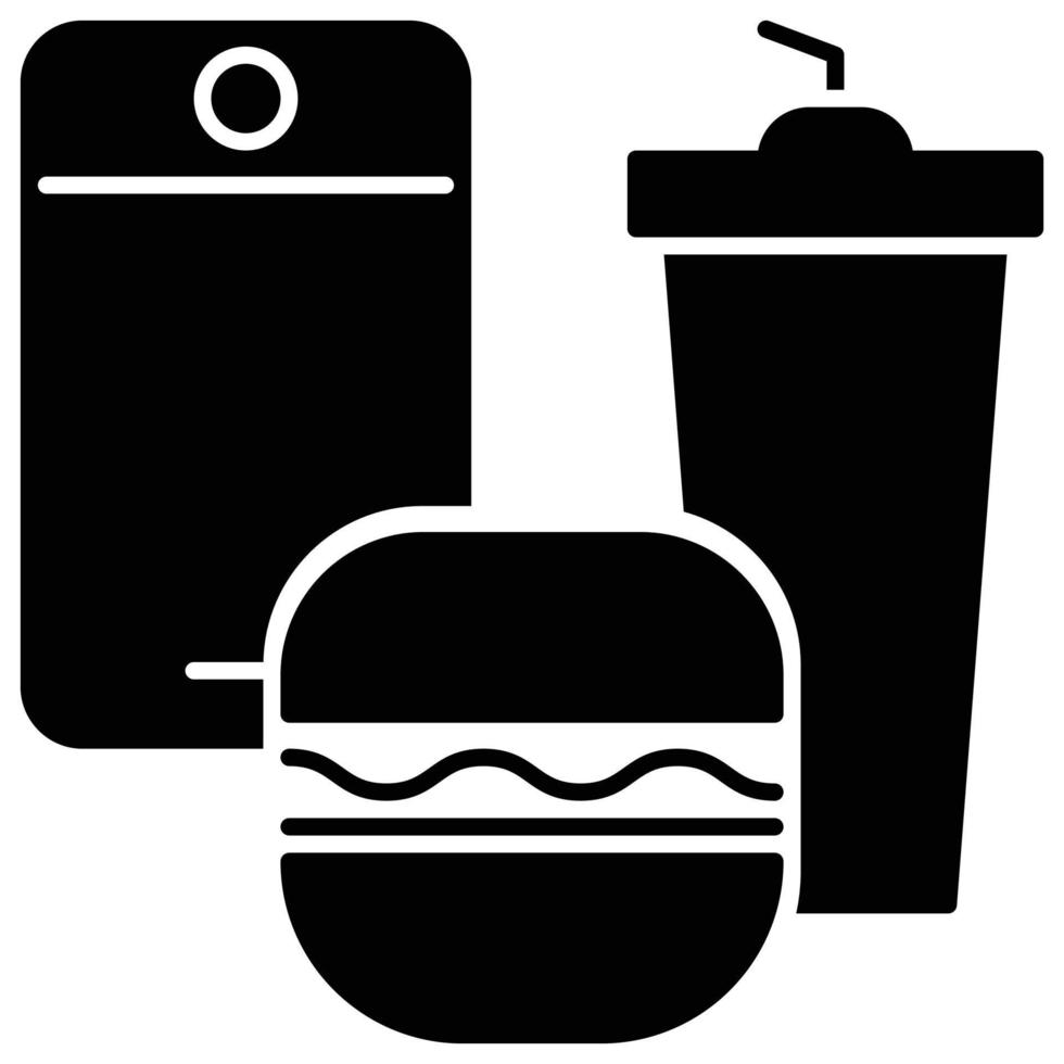 Fast-Food-Symbol, Food-Service-Thema vektor
