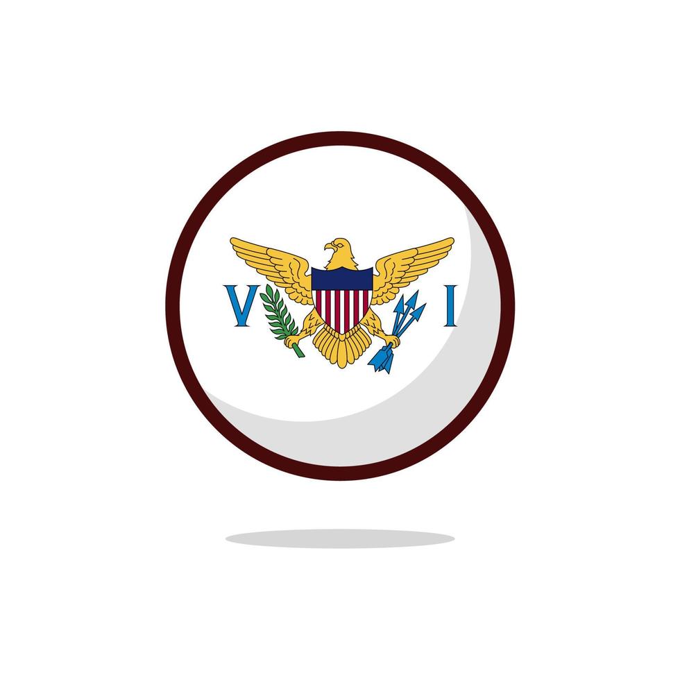 Flaggensymbol der US-Jungferninseln vektor