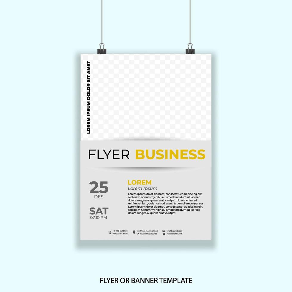 Business-Flyer oder Poster-Grafikdesign-Vorlage einfach anzupassen einfaches und elegantes Design vektor