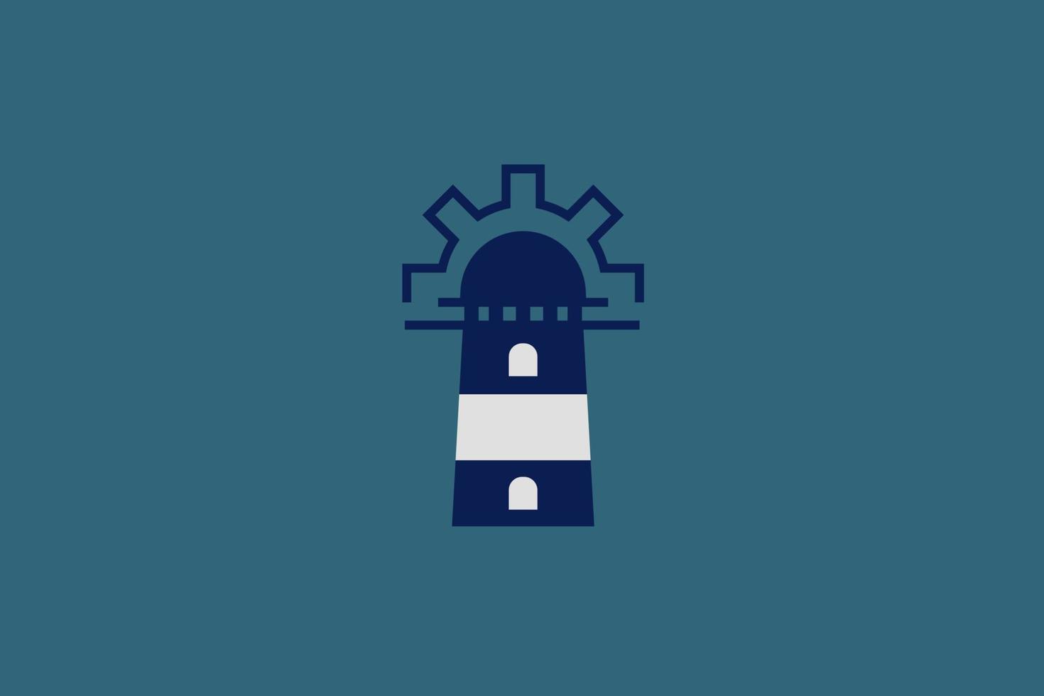 Logo der Leuchtturmmaschine vektor