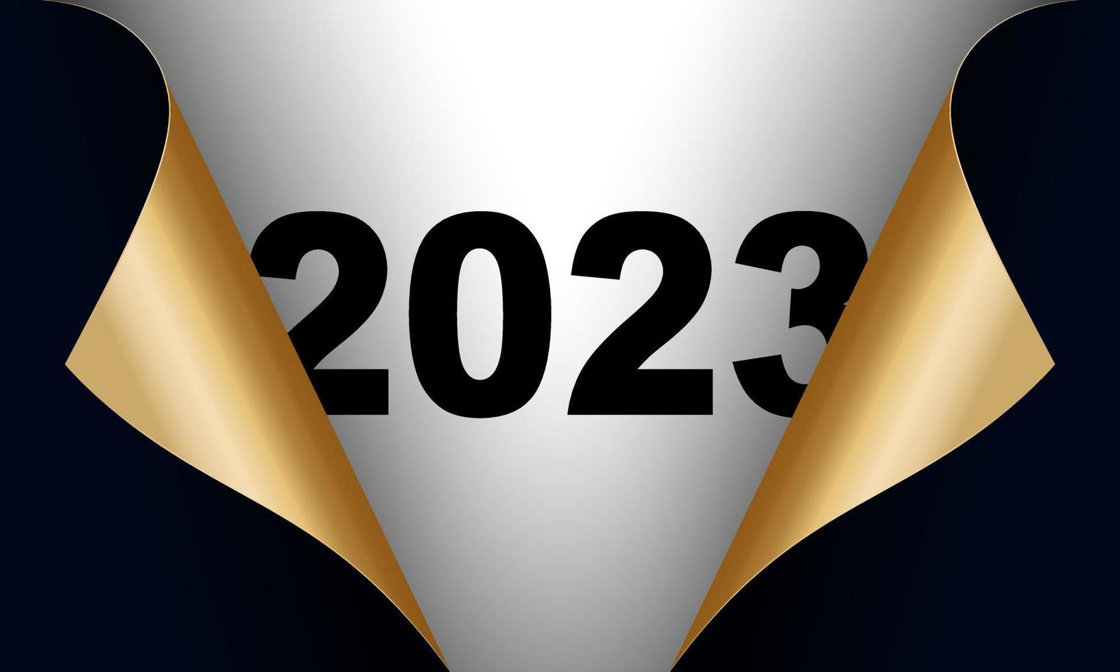 2023 frohes neues Hintergrunddesign. grußkarte, banner, plakat. Vektor-Illustration. vektor