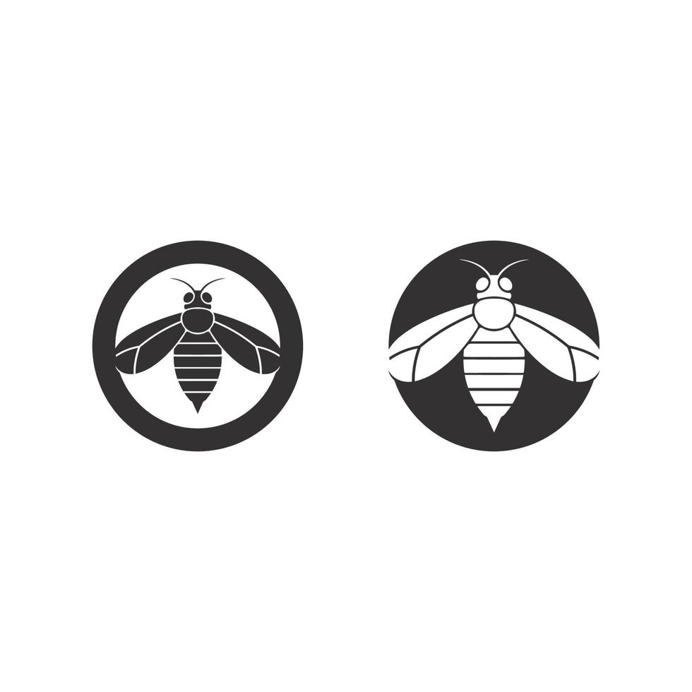 Honig und Biene Symbol Logo Vektor Tierdesign und Illustration