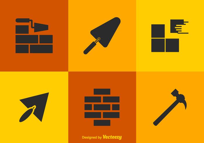 Gratis Vector Bricklayer Tools Ikoner