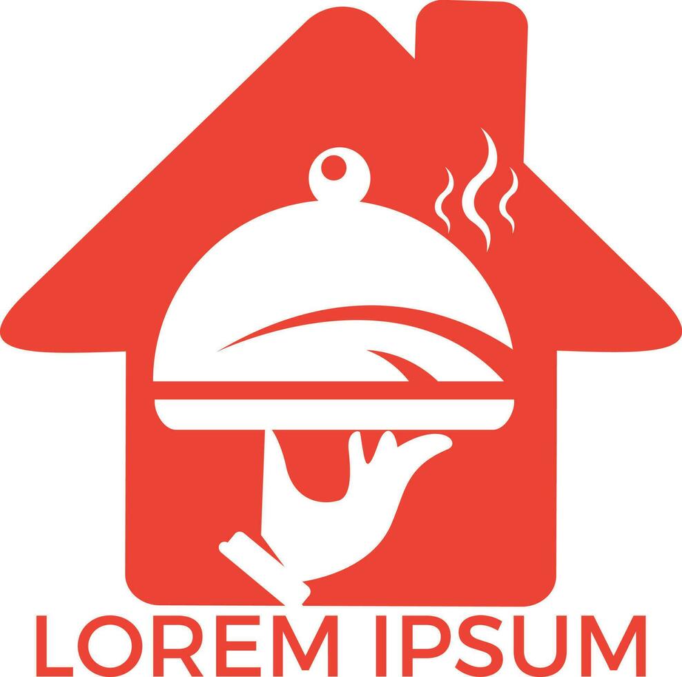Logo-Design für das Restaurant zu Hause. vorlagenlogo für restaurant, café, fast food, lebensmittel speichern. vektor