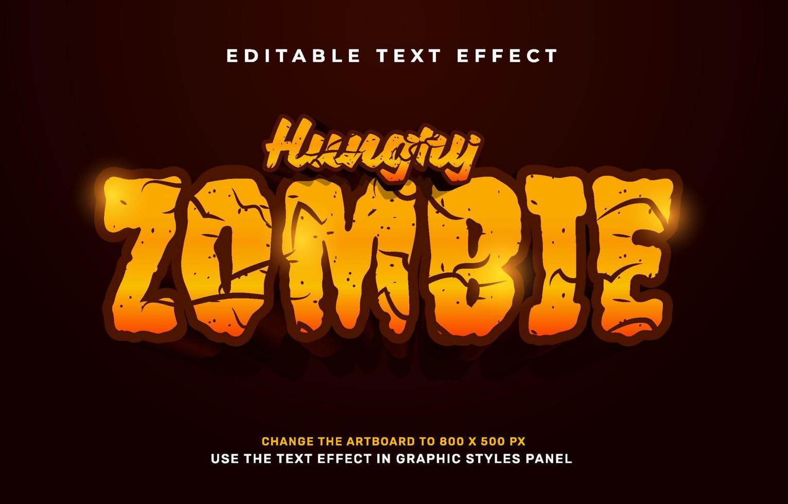 Zombie-Text-Effekt vektor