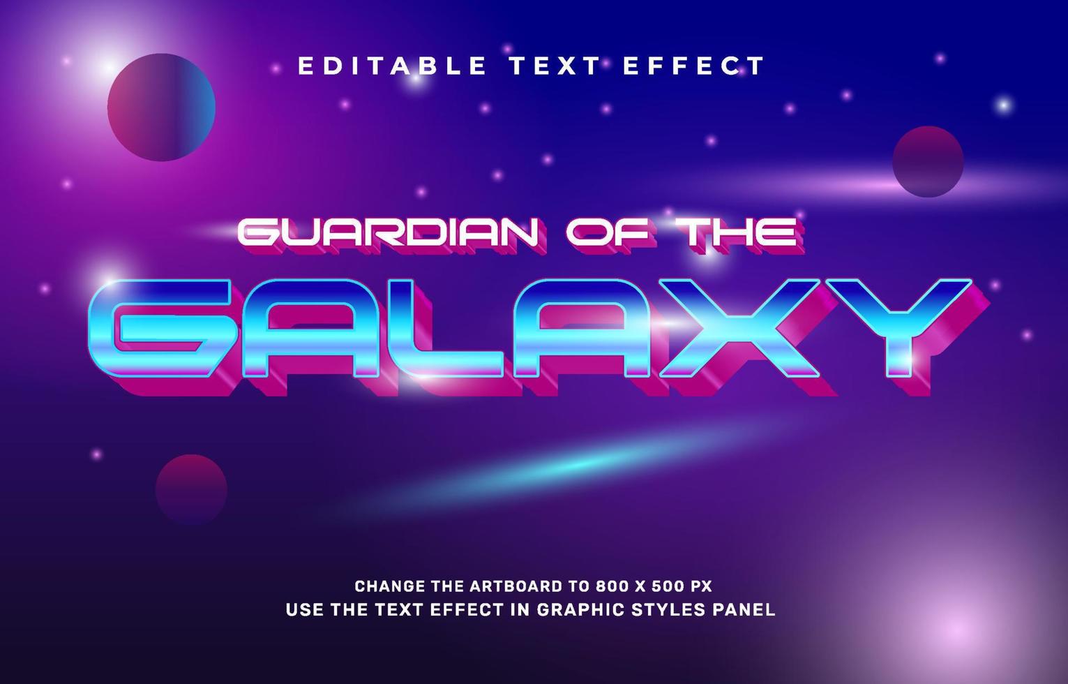 galaxie-text-effekt vektor