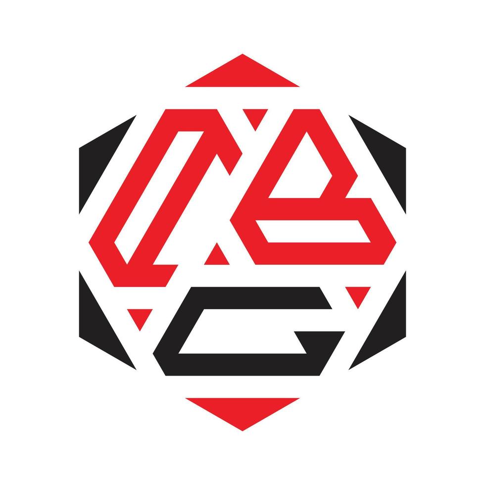 kreatives Polygon-Logo-Design mit drei Buchstaben vektor