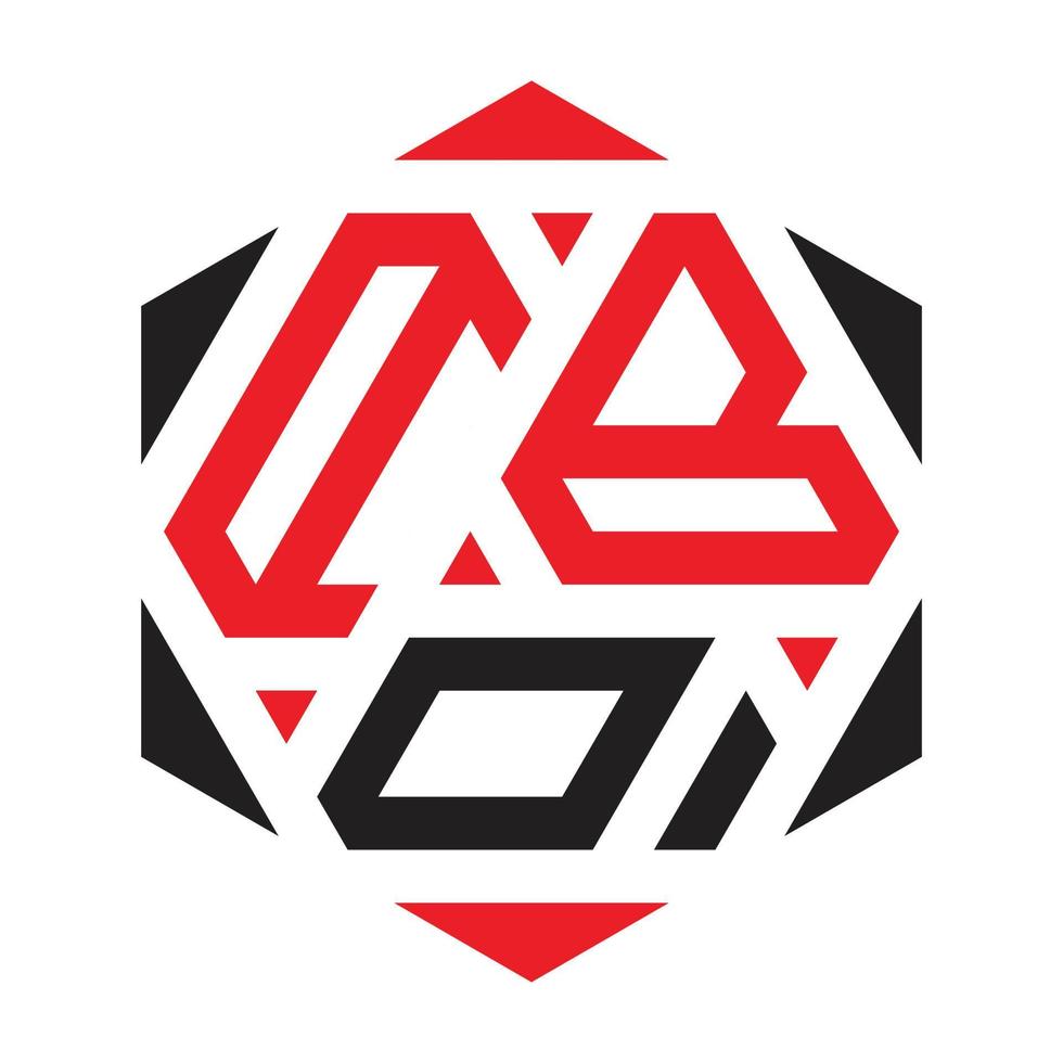 kreativ polygon tre brev logotyp design vektor