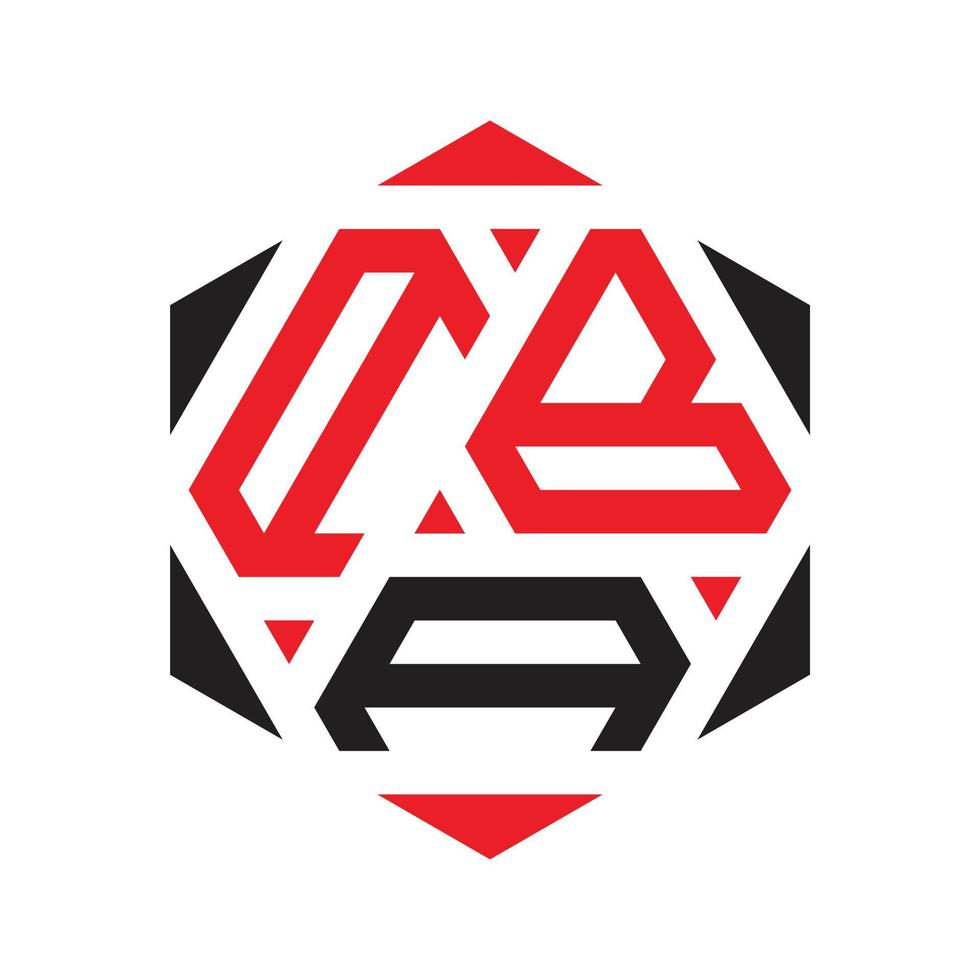 kreativ polygon tre brev logotyp design vektor
