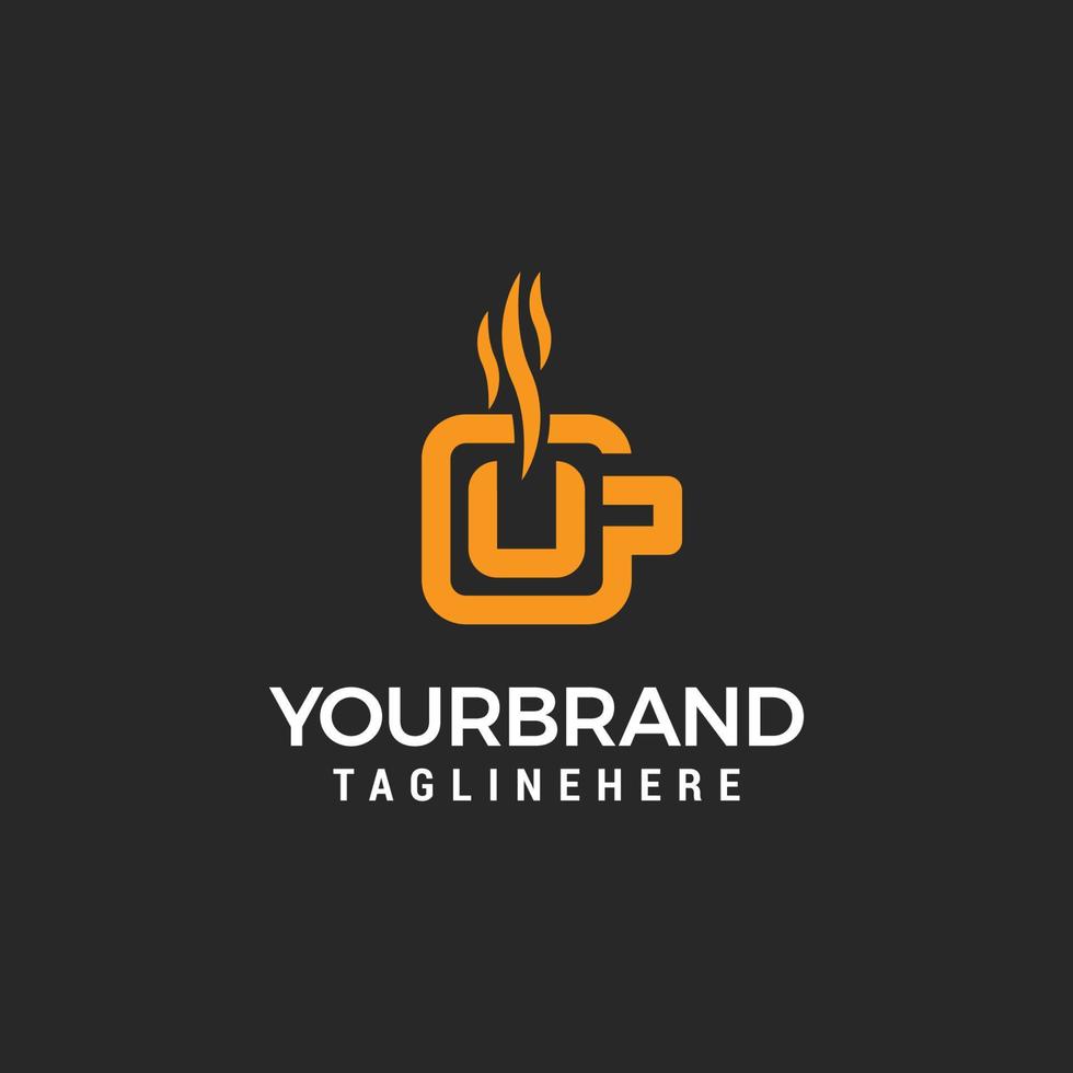 Tasse abstrakte Buchstaben Logo-Design-Vorlage Vektor