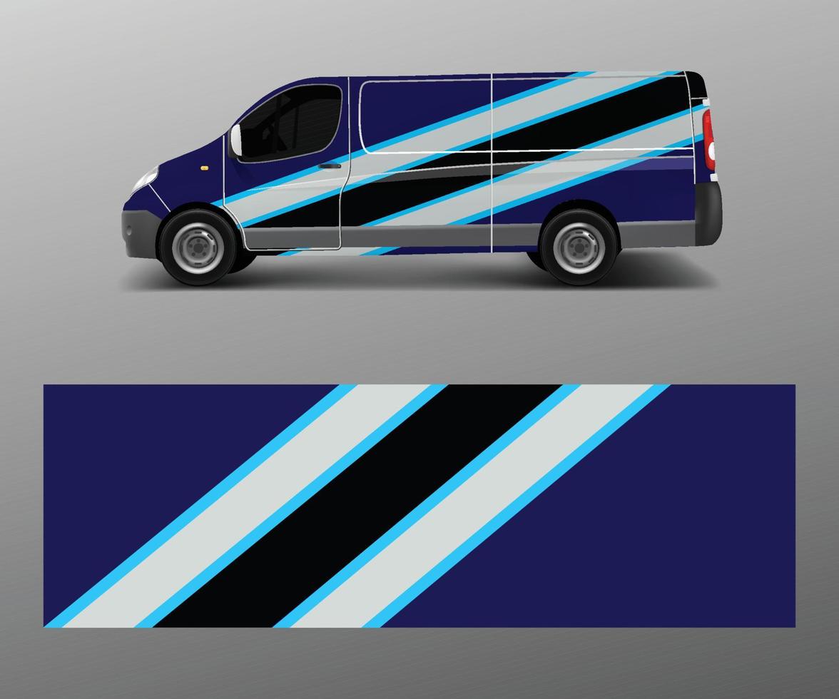 Auto Grafik abstrakte Streifendesigns Vektor. abstrakte linien designkonzept für lkw und fahrzeuge van grafiken vinylfolie vektor