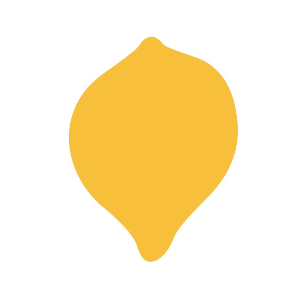 vektor illustration av en gul saftig citron- isolerat på en vit bakgrund.