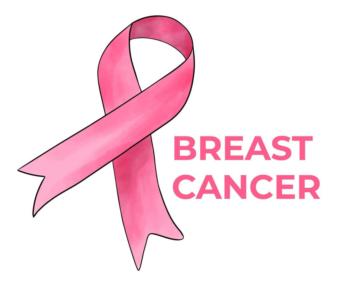 bröst cancer medvetenhet månad är en enkel modern affisch bakgrund design. rosa rosett band vektor illustration grafisk mall