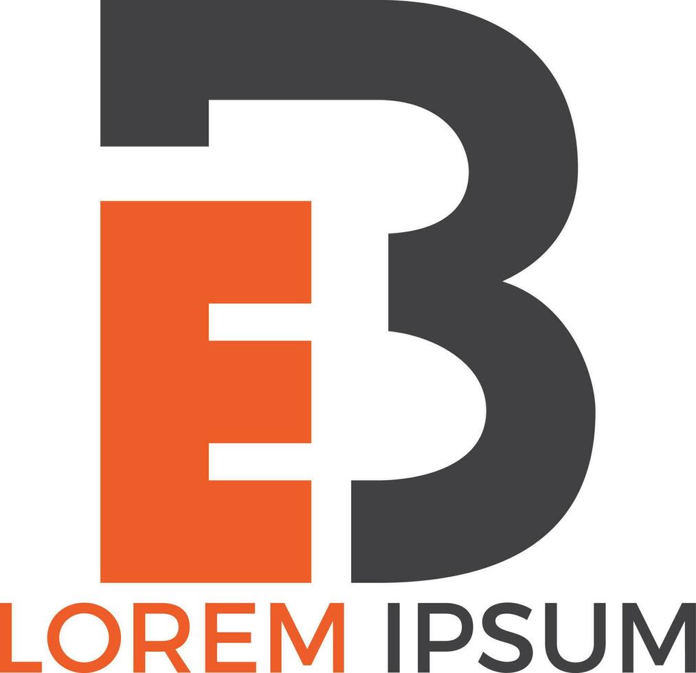 eb-Buchstaben-Logo-Design-Vektorillustration. kreativer buchstabe lb brief logo vektor