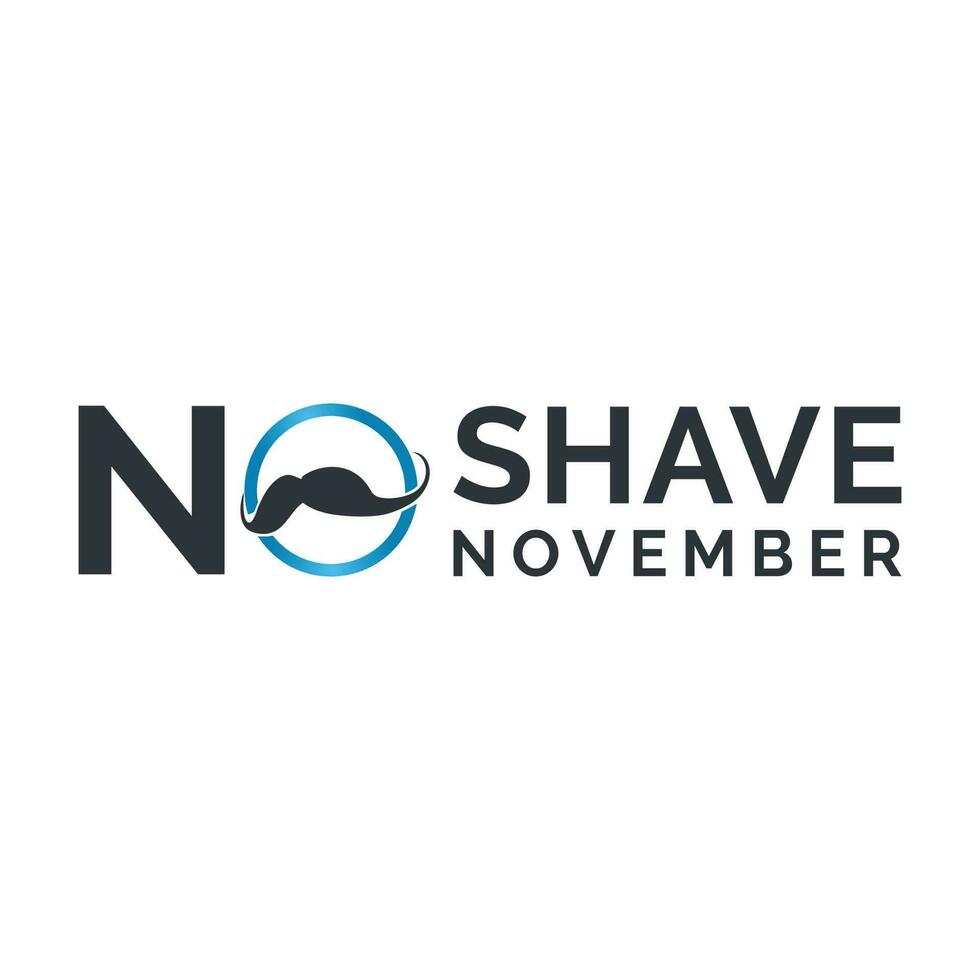 kein rasieren november typografisches vektordesign. Vektorposter oder Banner für No Shave Social Solidarity November Event gegen Prostatakrebs-Kampagne. vektor