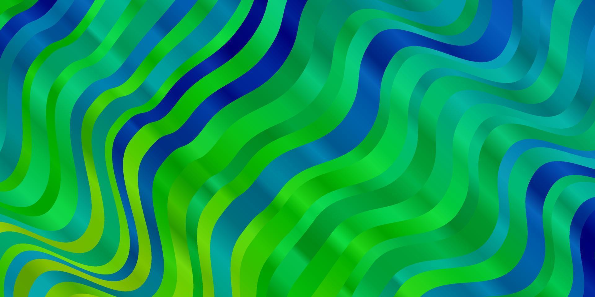 hellblaues, grünes Vektorlayout mit Kurven. vektor