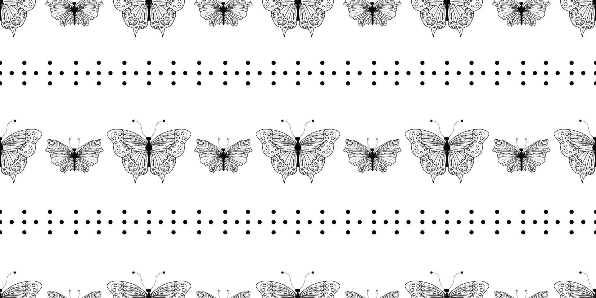 abstrakter moderner Schmetterlingsstil für Tapetendesign. trendiges japanisches banner mit schwarzem modernem schmetterlingsstil. vektor