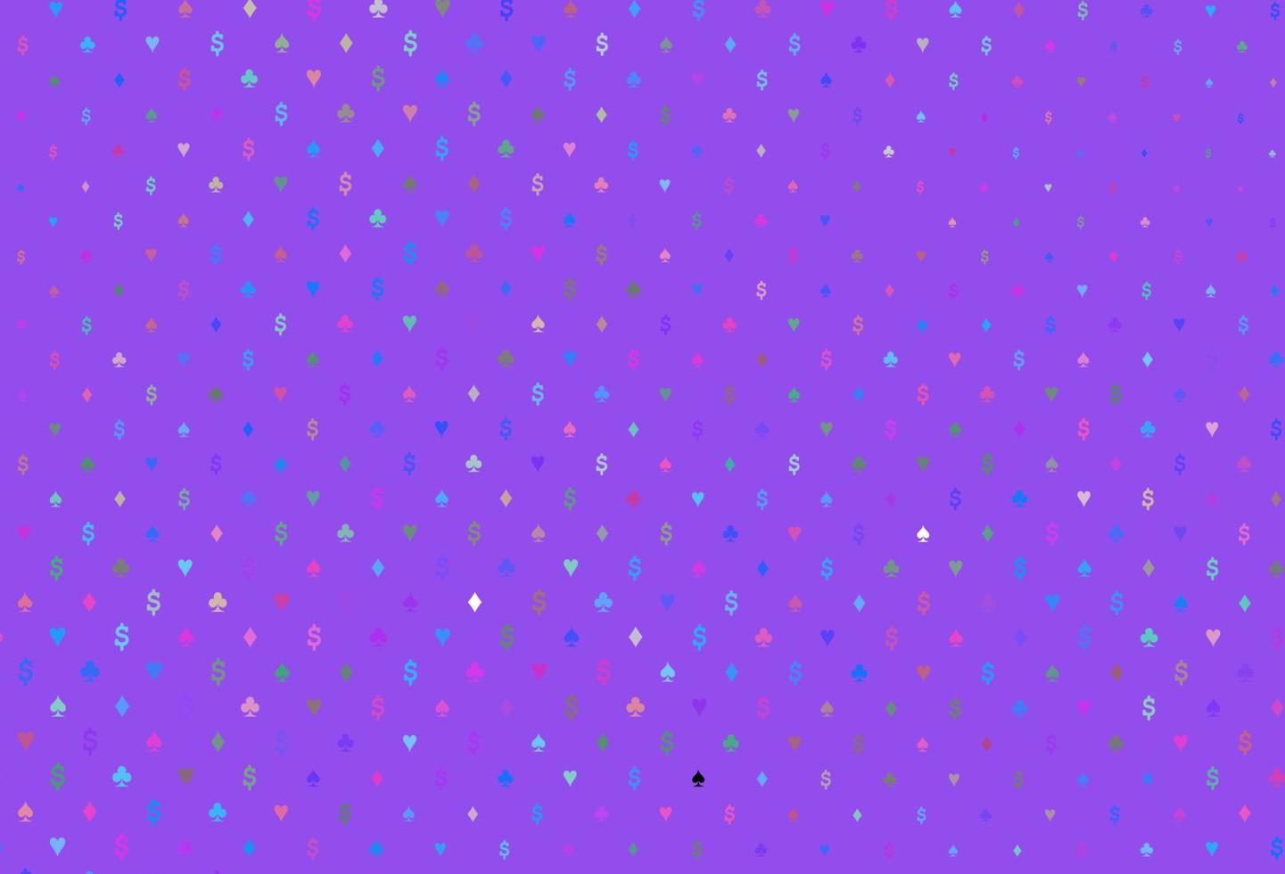 ljus mångfärgad, regnbåge vektormönster med symbol för kort. vektor