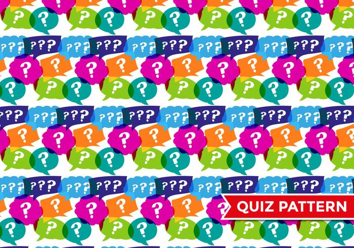 Trivia Quiz Mönster Vector