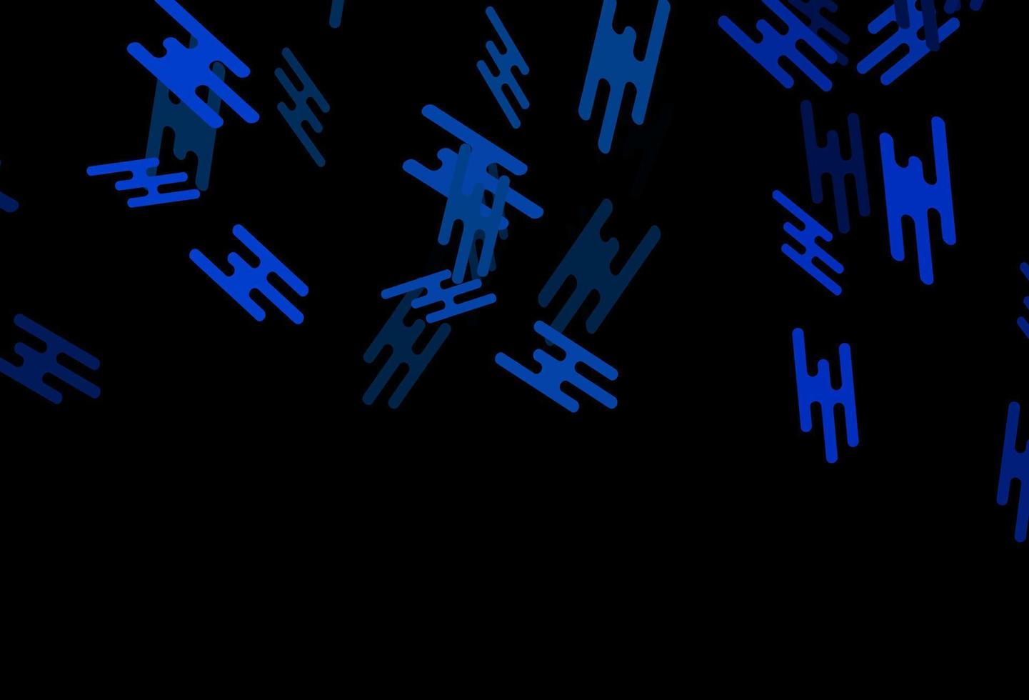 dunkelblaue Vektortextur mit bunten Linien. vektor