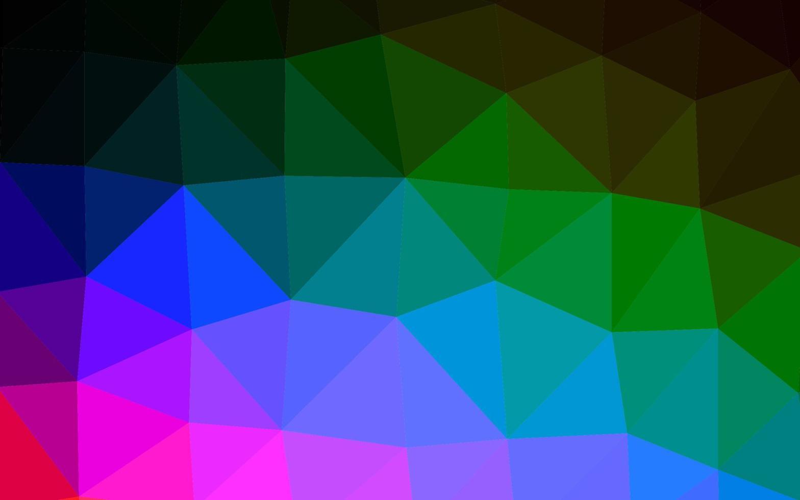 mörk flerfärgad, regnbåge vektor lysande triangulärt mönster.