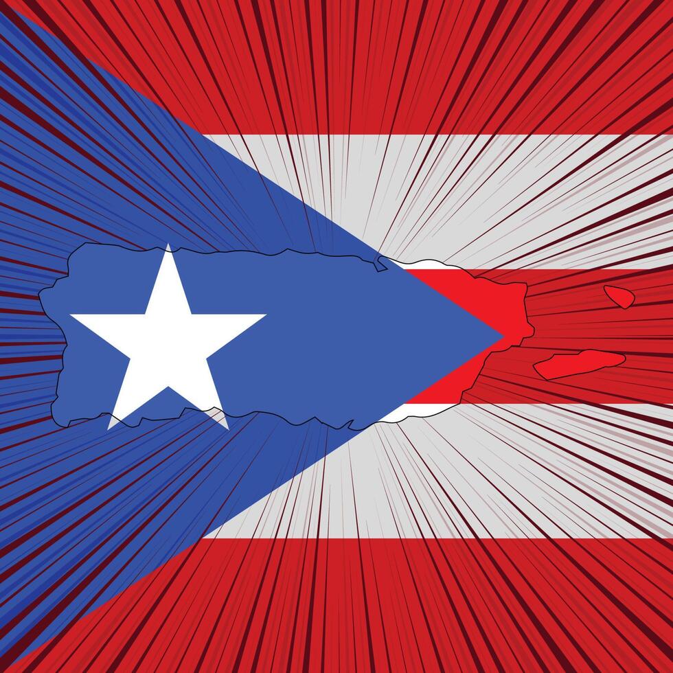 puerto rico unabhängigkeitstag kartenentwurf vektor