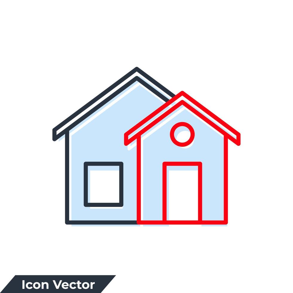 Home-Symbol-Logo-Vektor-Illustration. Haussymbolvorlage für Grafik- und Webdesign-Sammlung vektor