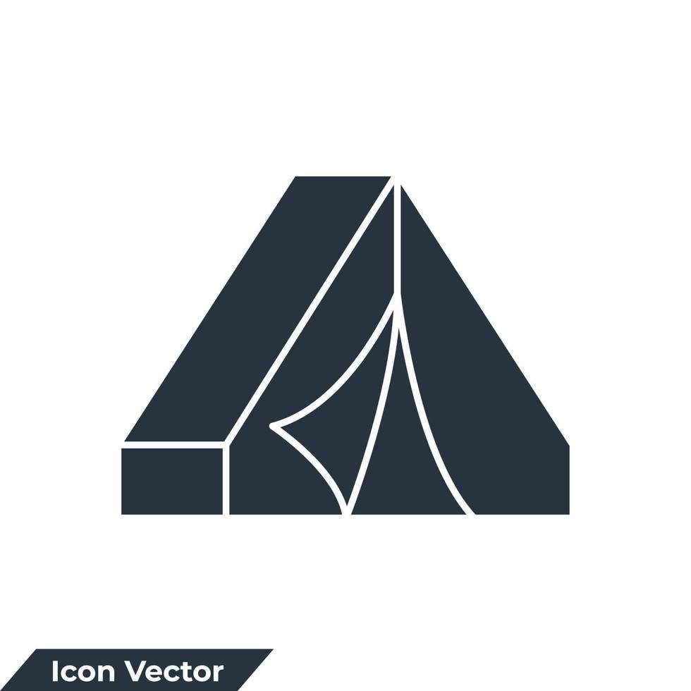 tält ikon logotyp vektor illustration. tält symbol mall för grafisk och webb design samling