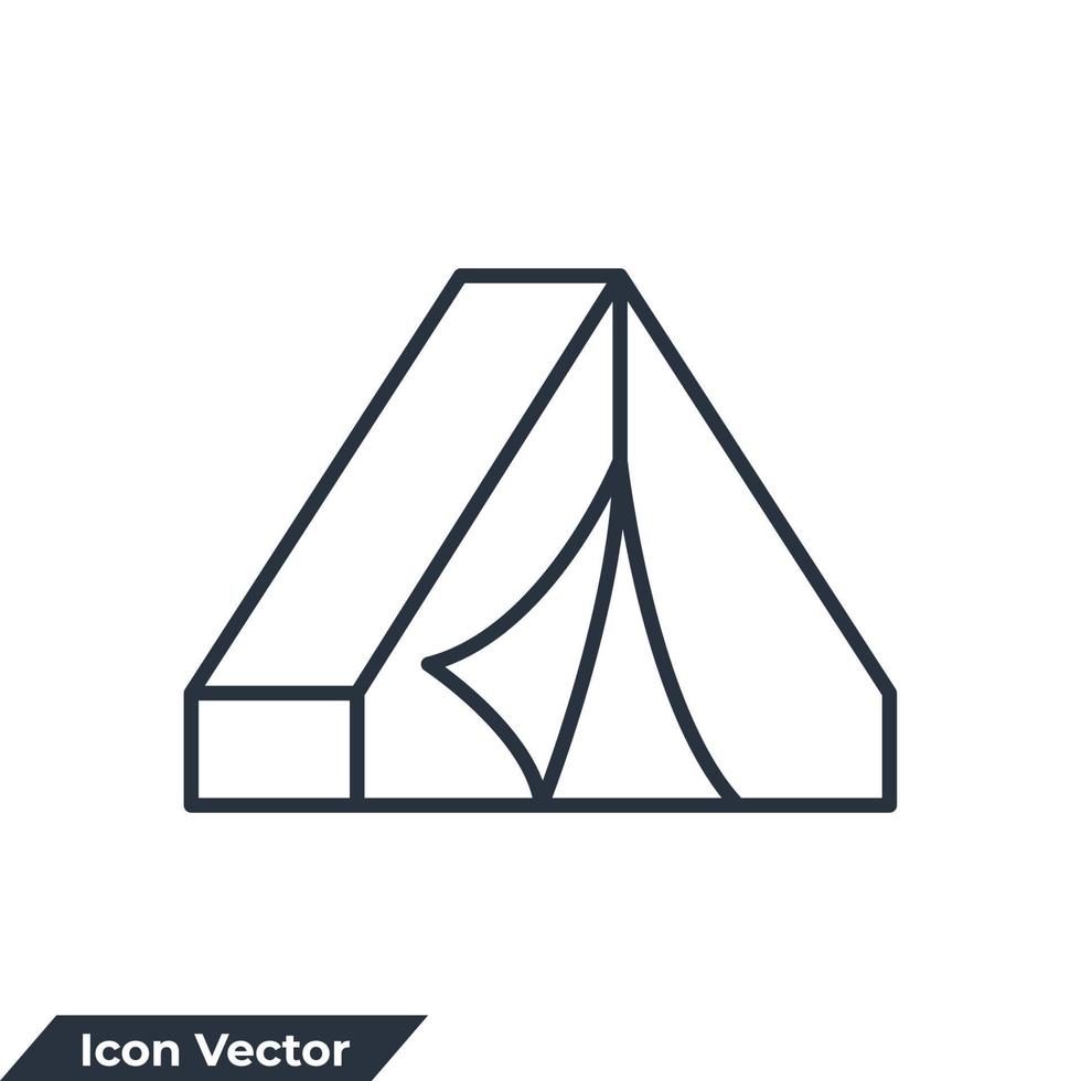 tält ikon logotyp vektor illustration. tält symbol mall för grafisk och webb design samling