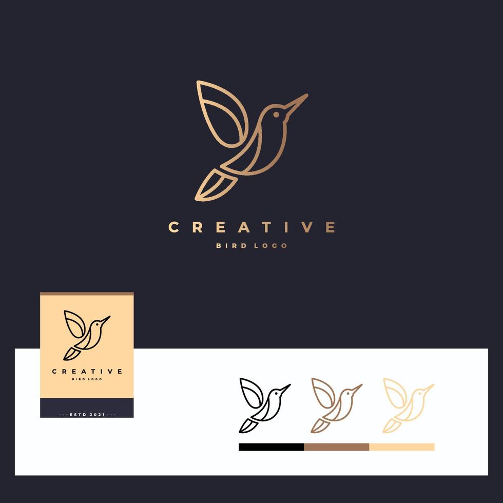 Vogel Logo Design Vorlage vektor