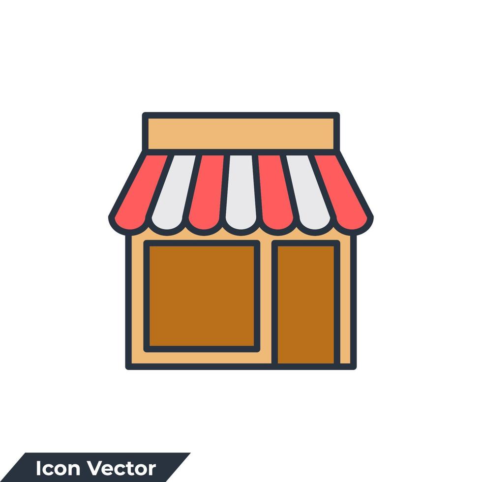 Lagra byggnad ikon logotyp vektor illustration. Lagra symbol mall för grafisk och webb design samling
