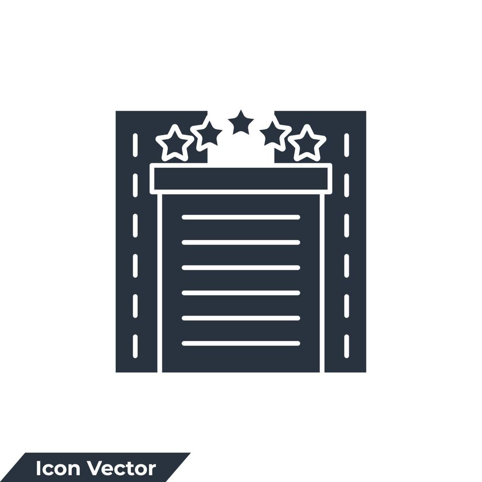 hotell byggnad ikon logotyp vektor illustration. hotell symbol mall för grafisk och webb design samling