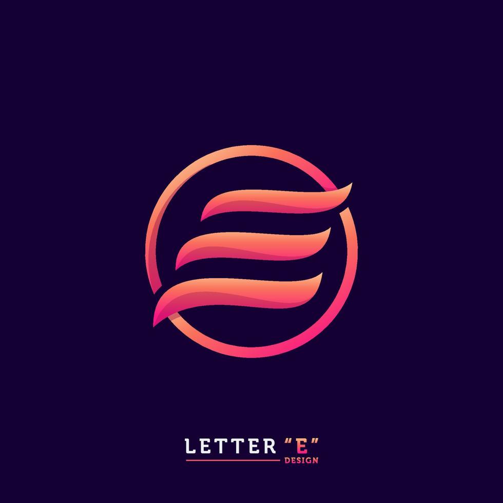 brev e logotyp mönster vektor